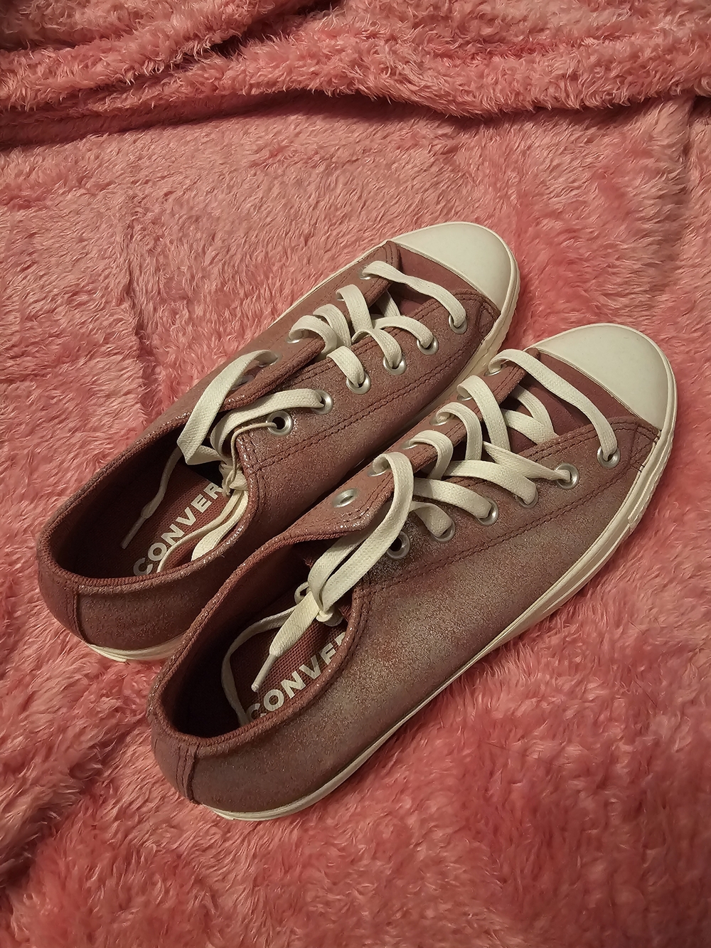 Converse Pink Low Top Platform Sneakers W9.5
